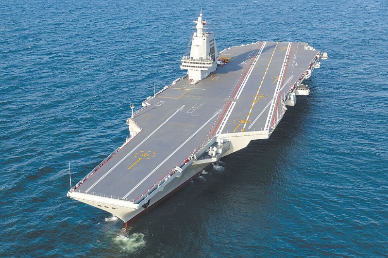 央視24日報道，作為中國首艘彈射型航空母艦，福建艦正在加緊進行海試。新華社.jpg