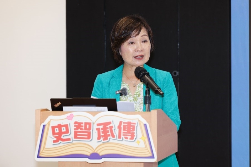 教育局局長蔡若蓮表示計劃的課程內(nèi)容緊扣歷史教育最新的發(fā)展趨勢。嶺大提供