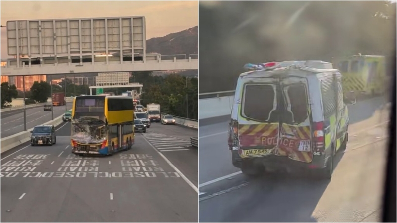 巴士車頭嚴(yán)重?fù)p毀。小紅書圖片