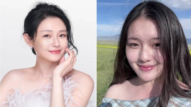 重慶女大學(xué)生因外貌神似大S(左)，在網(wǎng)上爆紅