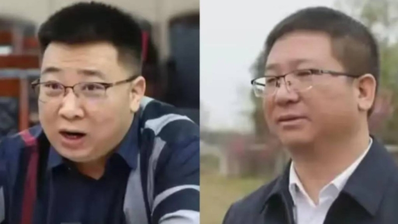 貴州出版集團原總經理蔡光輝（左）和貴定縣政協(xié)副主席蔡光輝