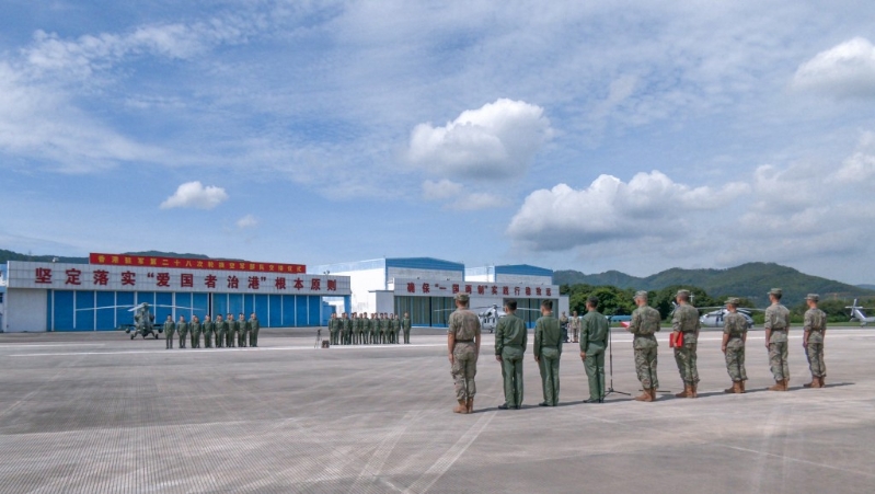 解放軍駐港部隊(duì)于8月22日組織第28次建制單位輪換。
