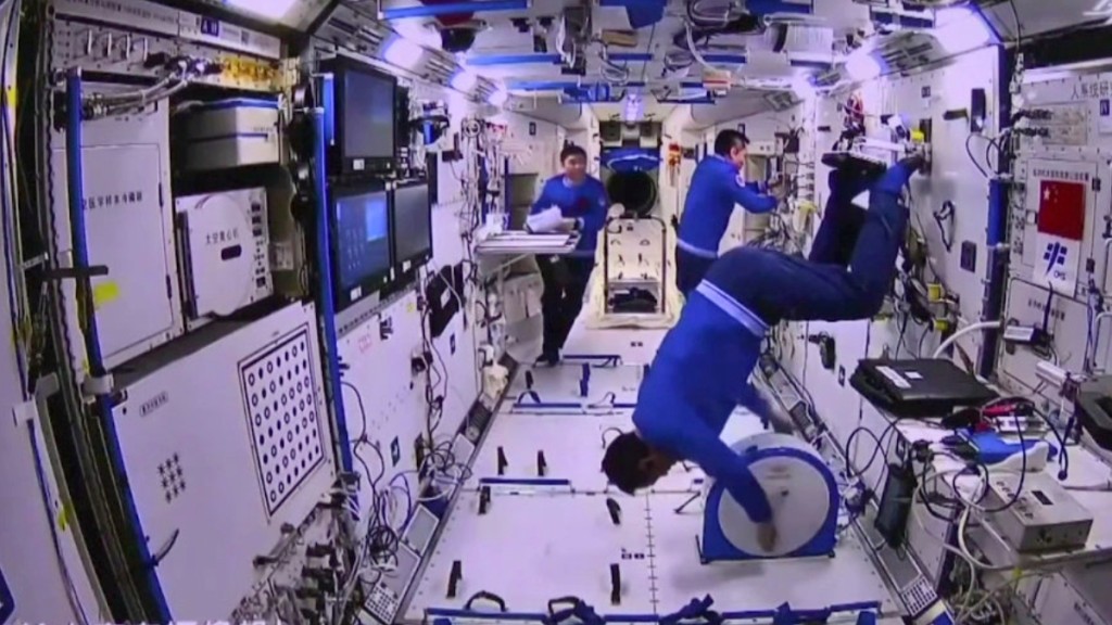 圖為天宮空間站 圖為天宮空間站