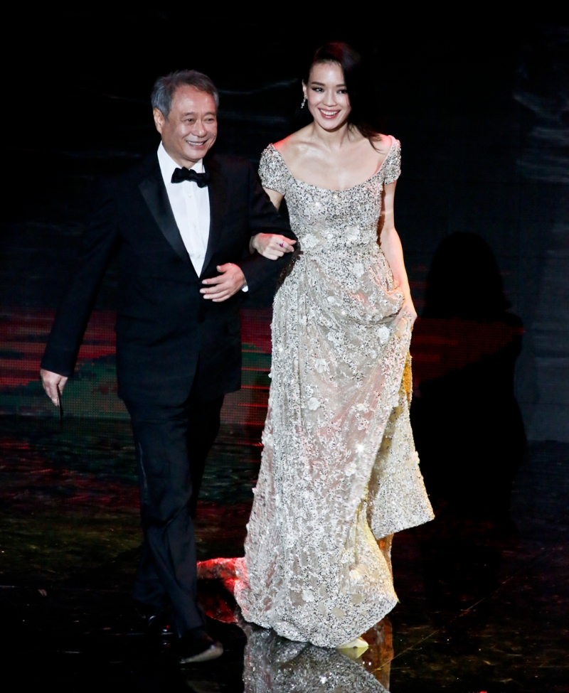 李安（左）與舒淇出席第52屆金馬獎頒獎典禮