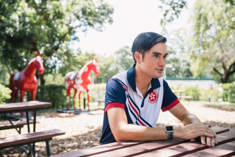 港隊馬術(shù)三項賽代表何誕華。