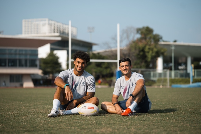 甘子奇（右）與丹馬克（左）將代表港隊出戰(zhàn)全運(yùn)會七欖項目。