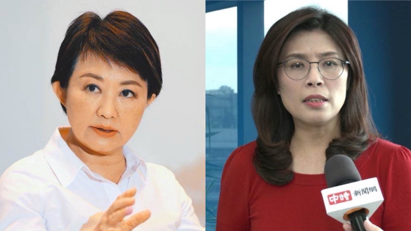 盧秀燕（左），鄭麗文（右）。
