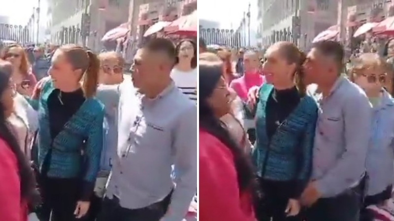 墨西哥女總統(tǒng)當(dāng)街遭性騷擾。