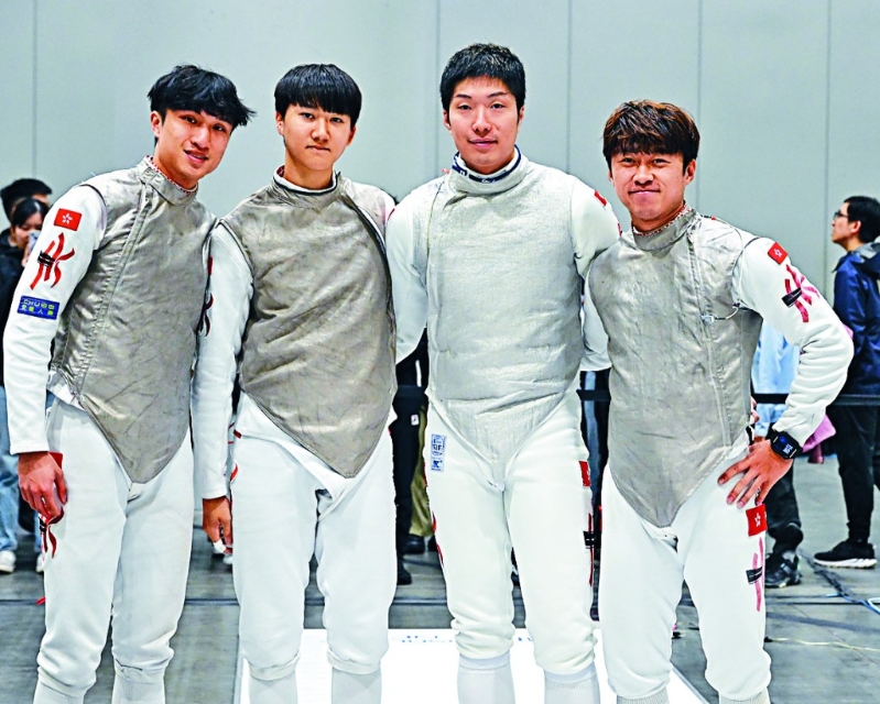 男子花劍隊今出戰(zhàn)團(tuán)體賽。