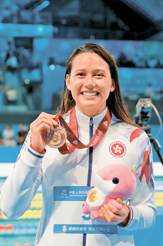 何詩(shī)蓓摘銅后，感謝教練團(tuán)隊(duì)協(xié)助完成這不可能的任務(wù)。