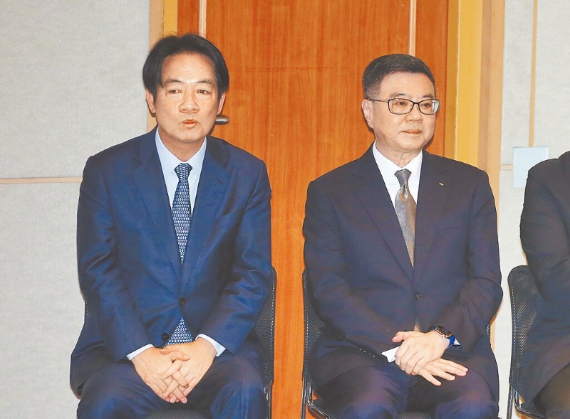 賴清德(左)罵在野黨“立委”，“閣揆”卓榮泰(右)宣布不副署法律，爭議不斷